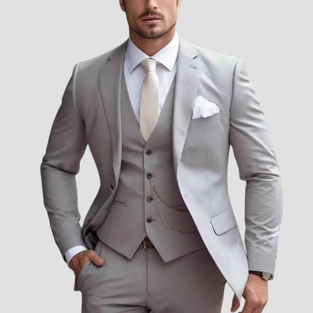 Men's Slim Fit Three-Piece Wedding Suit | Formal Attire