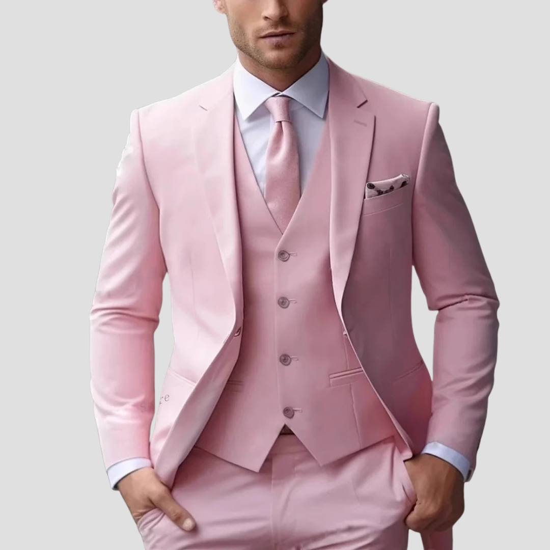 Men's Slim Fit Three-Piece Wedding Suit | Formal Attire