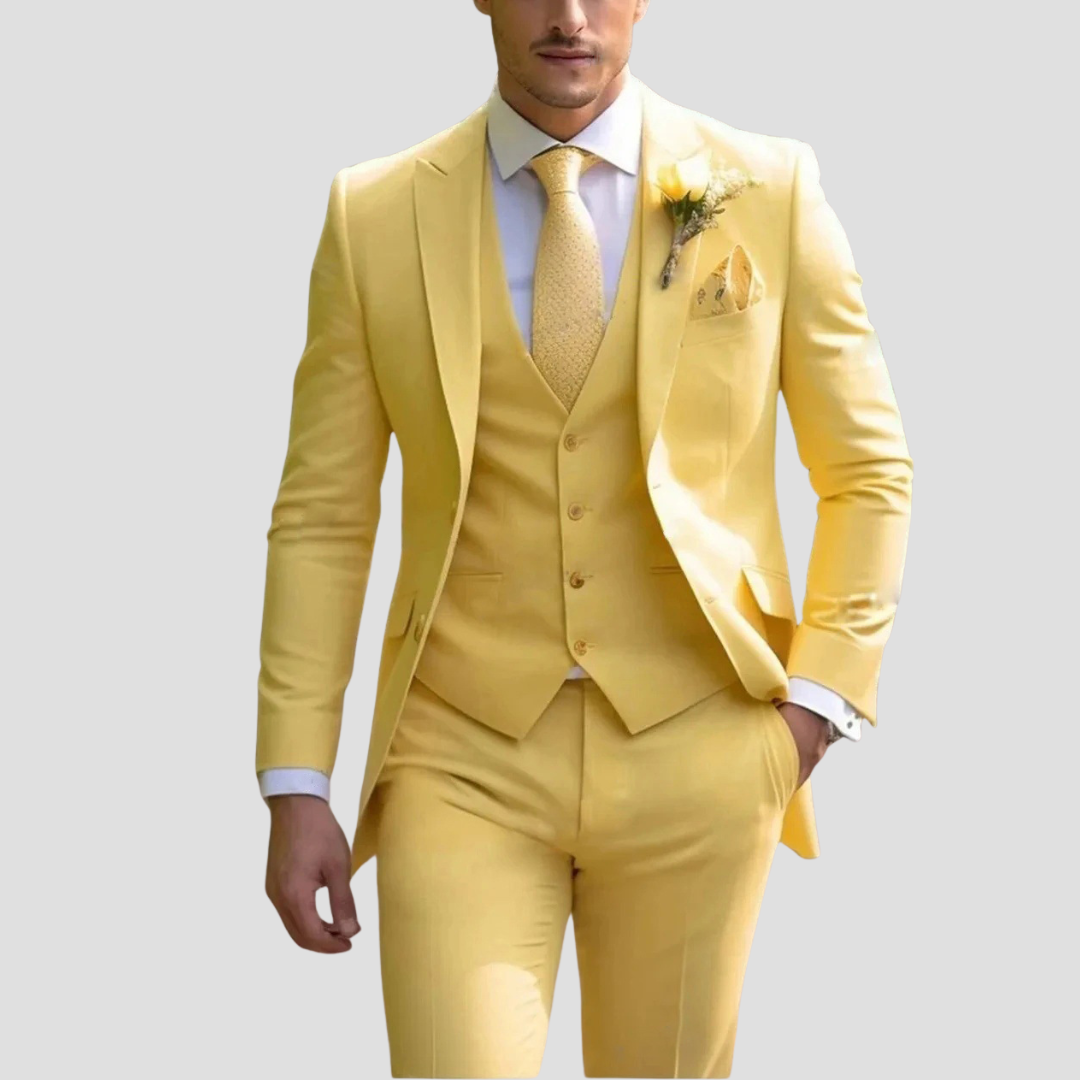 Men's Slim Fit Three-Piece Wedding Suit | Formal Attire