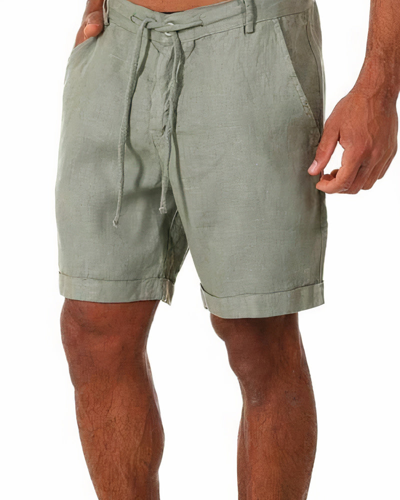 Men's Shorts Linen Blend Relaxed Fit with Front Pockets for Summer Comfort 2