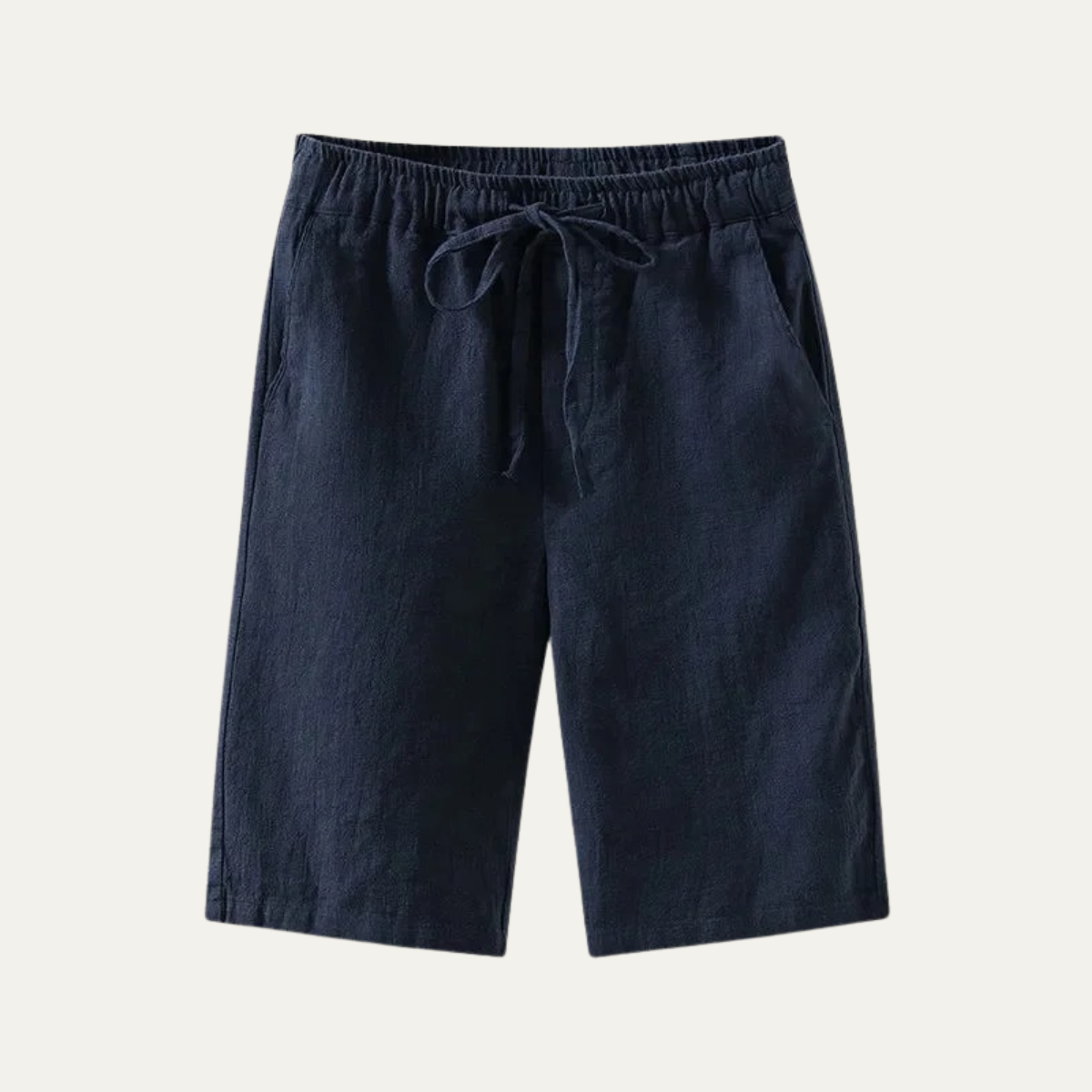 Men's Swim Shorts Cotton-Linen Blend Adjustable Waist Lightweight Breathable 6