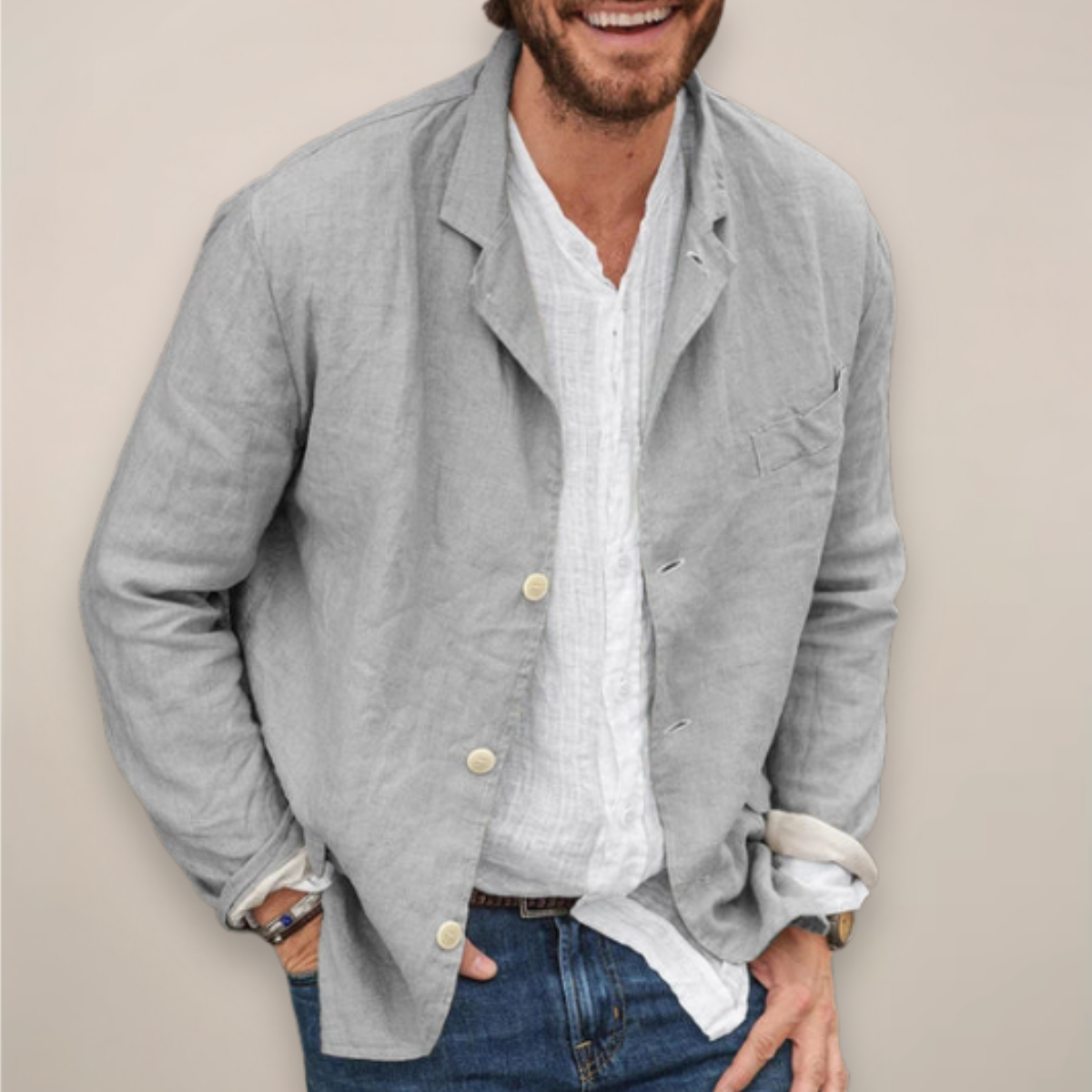 Men's Blazer Jacket Relaxed Fit Casual Summer Style
