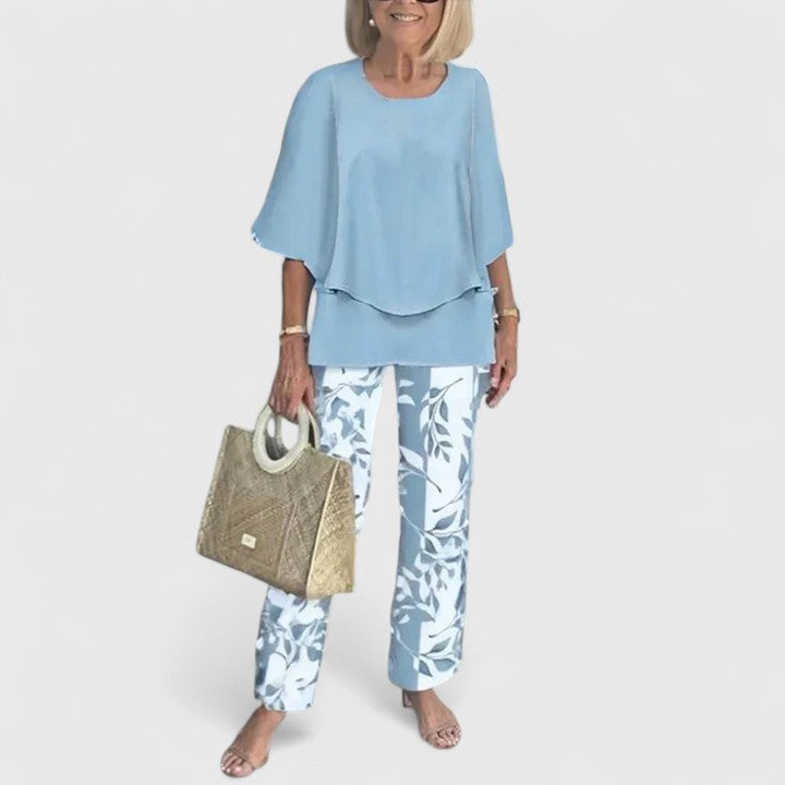 Mia | Women's Casual Printed Top and Pants Set 1