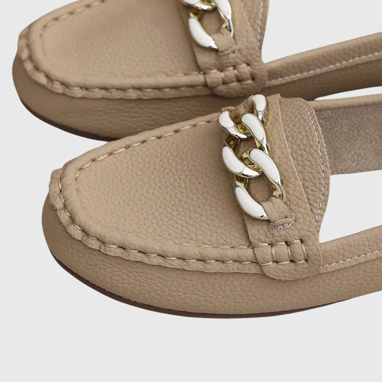 Mia | Women's Loafers with Gold-Chain Detail 3