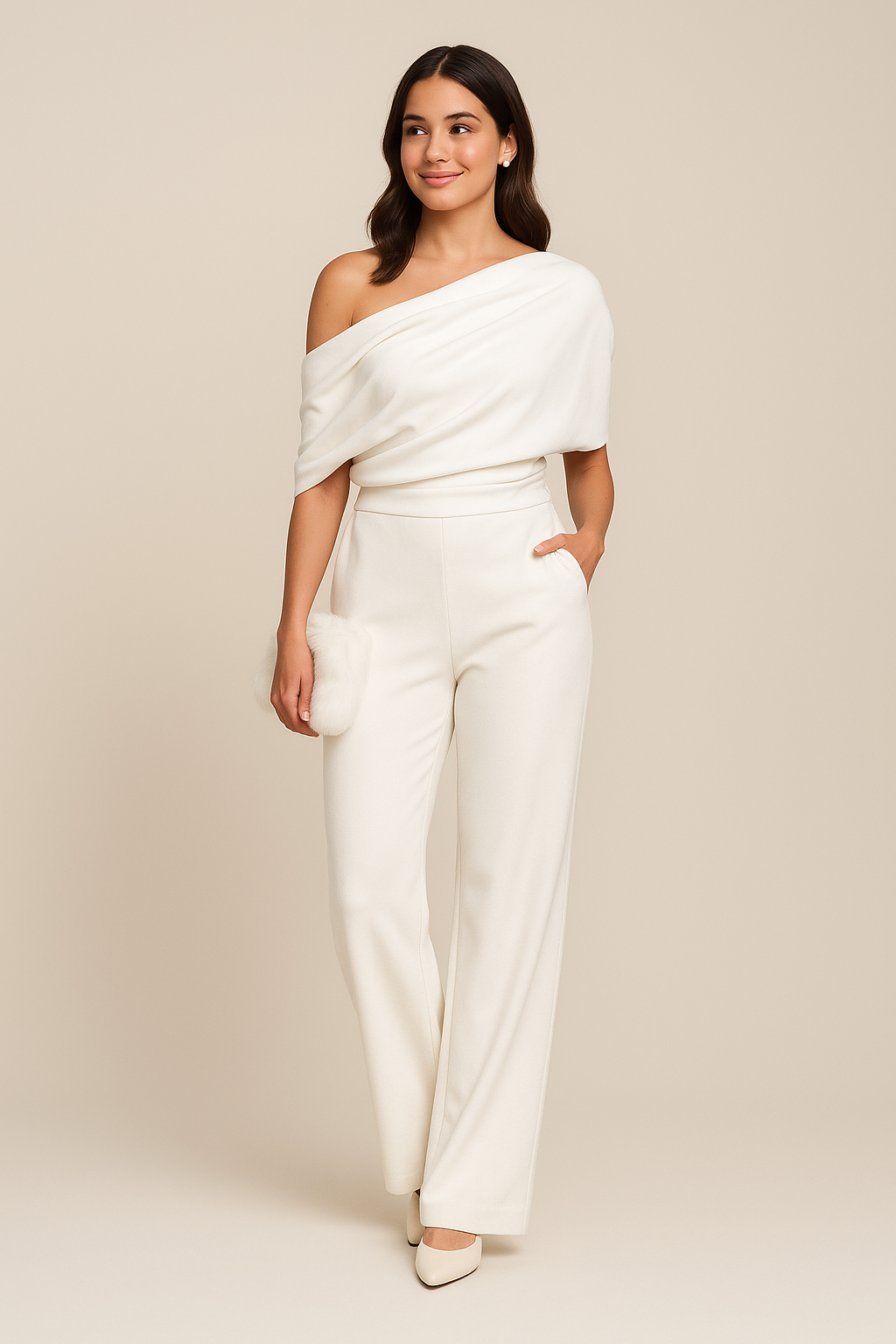 Mia | Women's One-Shoulder Chic Jumpsuit 0