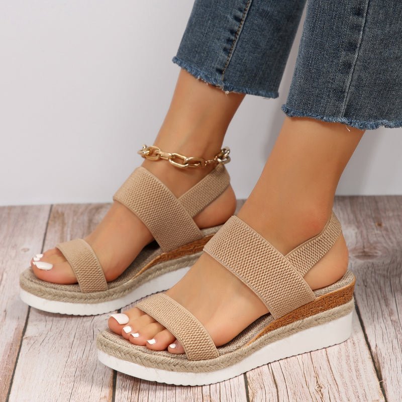 Mia | Women's Platform Sandals with Elastic Straps 1