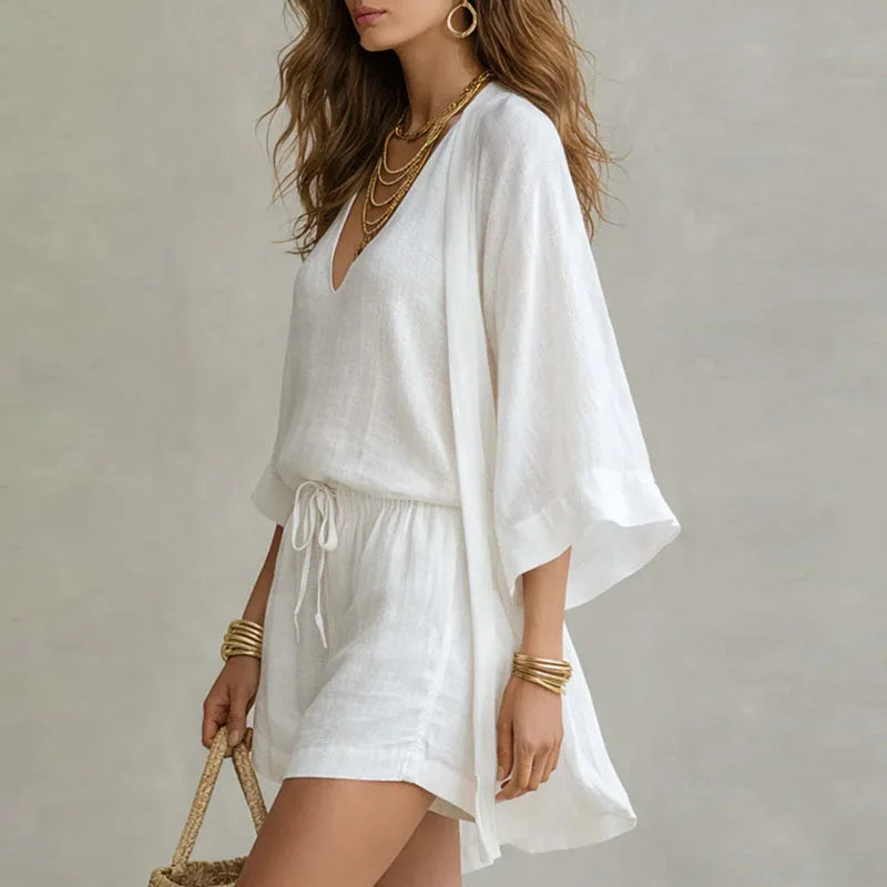 Women's Co-ord Set 3 Piece Linen Outfit