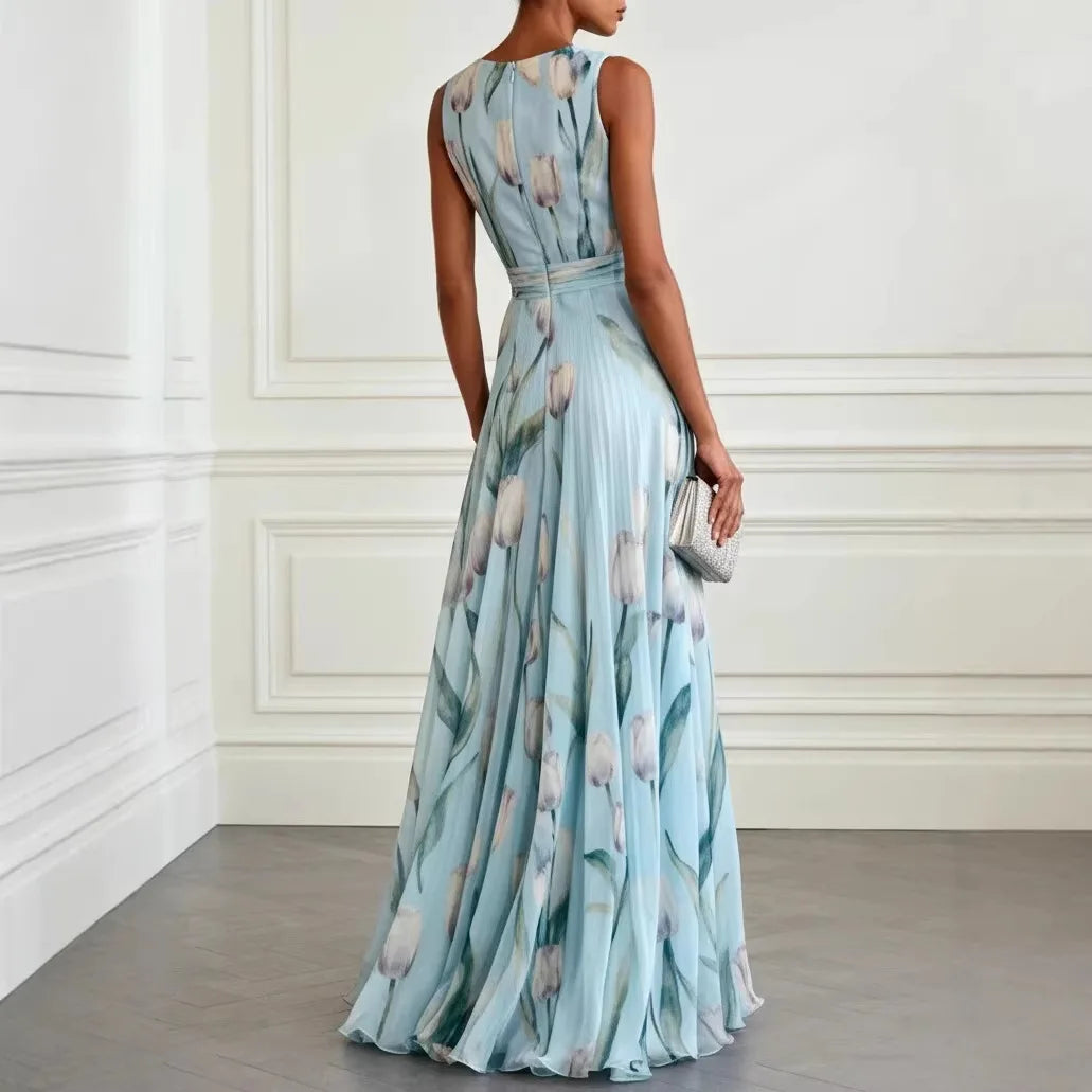Women's Wedding Guest Dress Tulip Design | Sleeveless | Midi Length