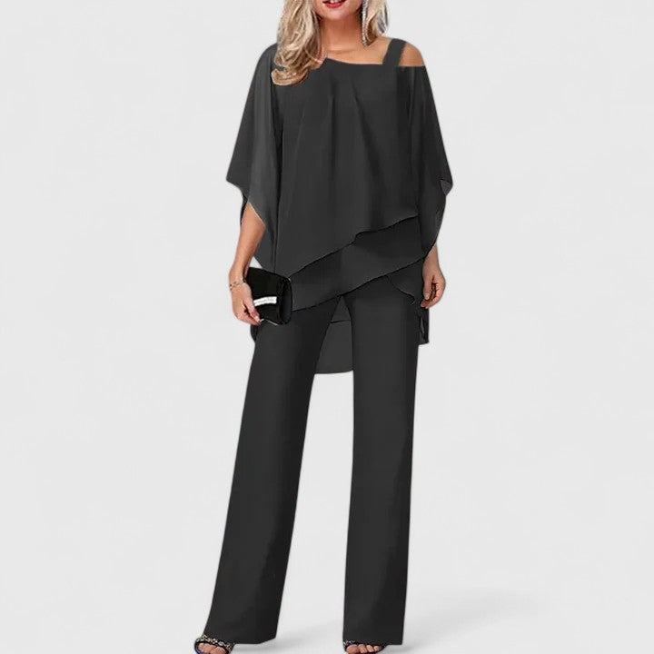 Samantha | Women's Elegant Two-Piece Pant Set 0