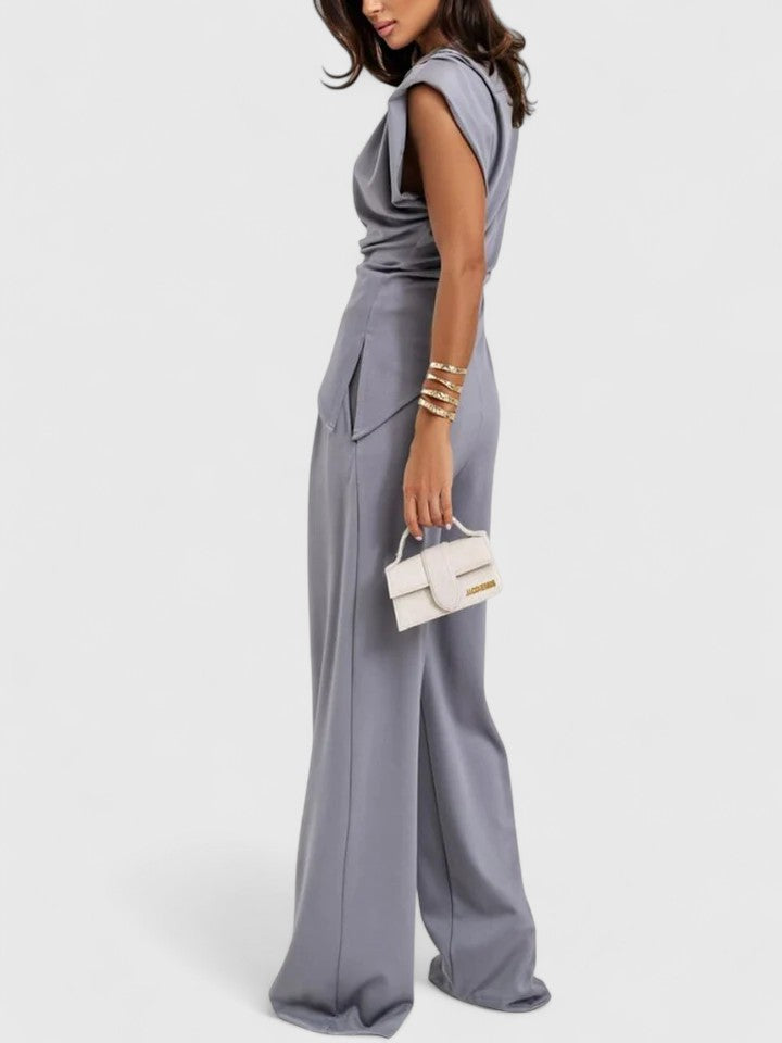Sharon | Women's Elegant Sleeveless Top and Pants Set 5