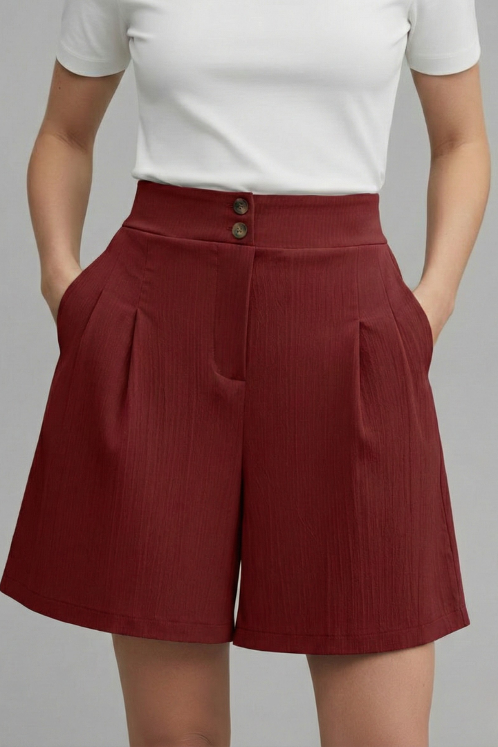 Women's High Waist Wide Leg Shorts