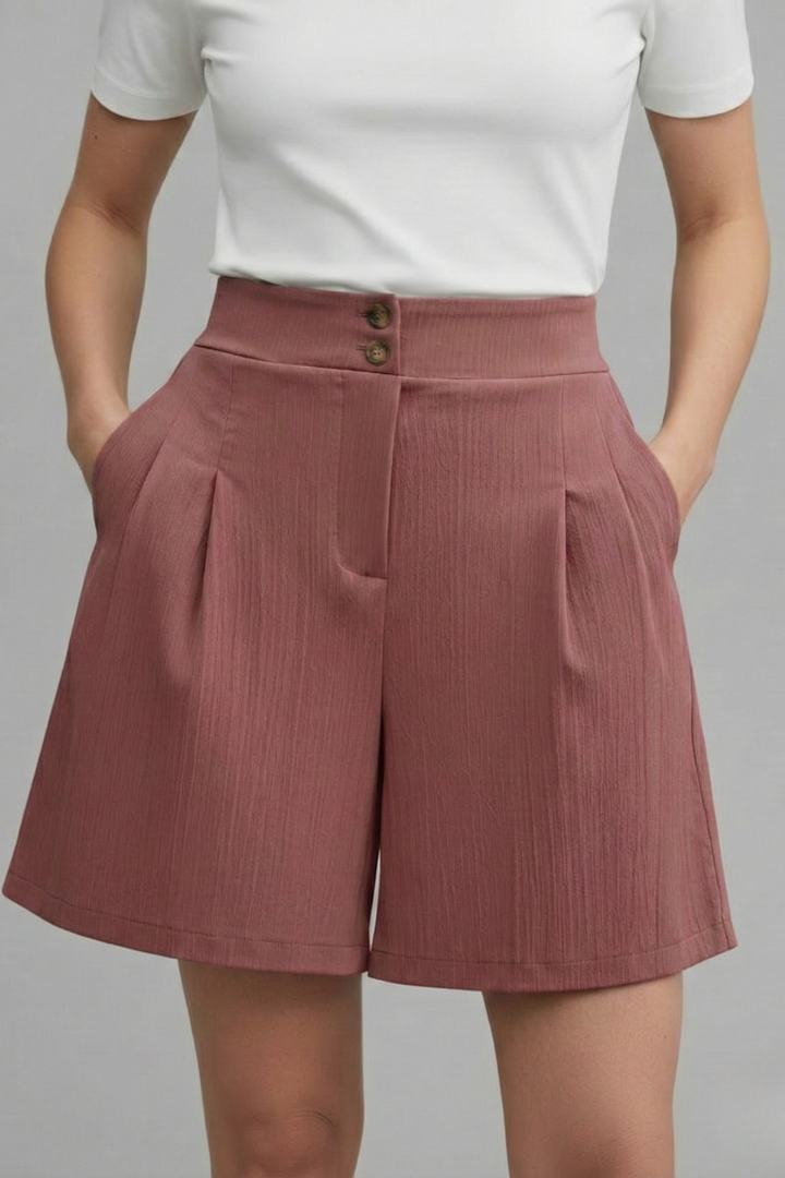 Women's High Waist Wide Leg Shorts