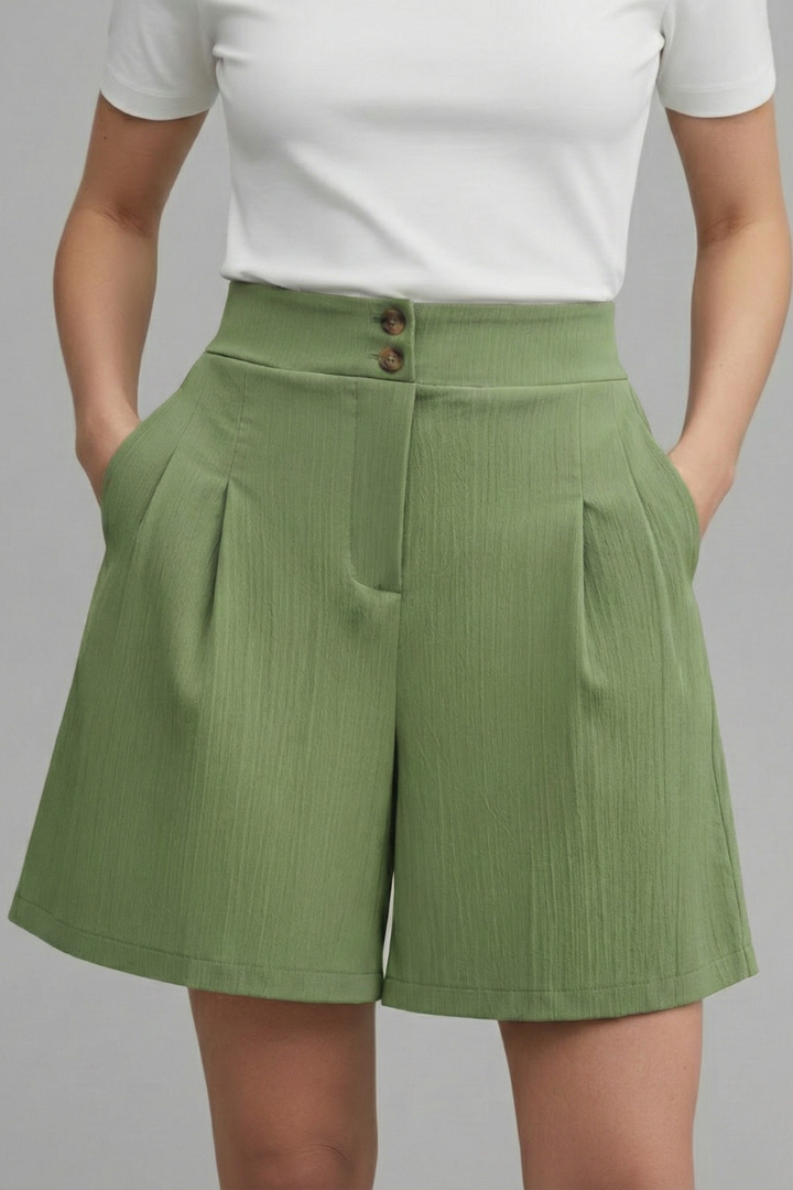 Women's High Waist Wide Leg Shorts