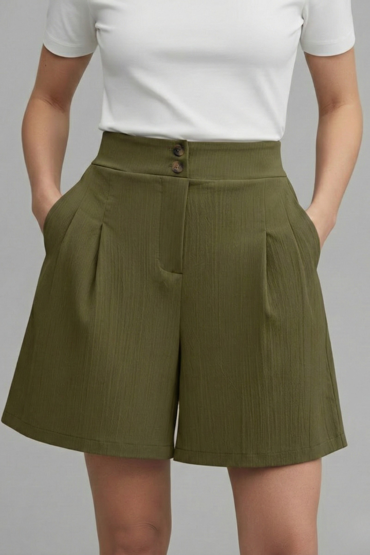 Women's High Waist Wide Leg Shorts