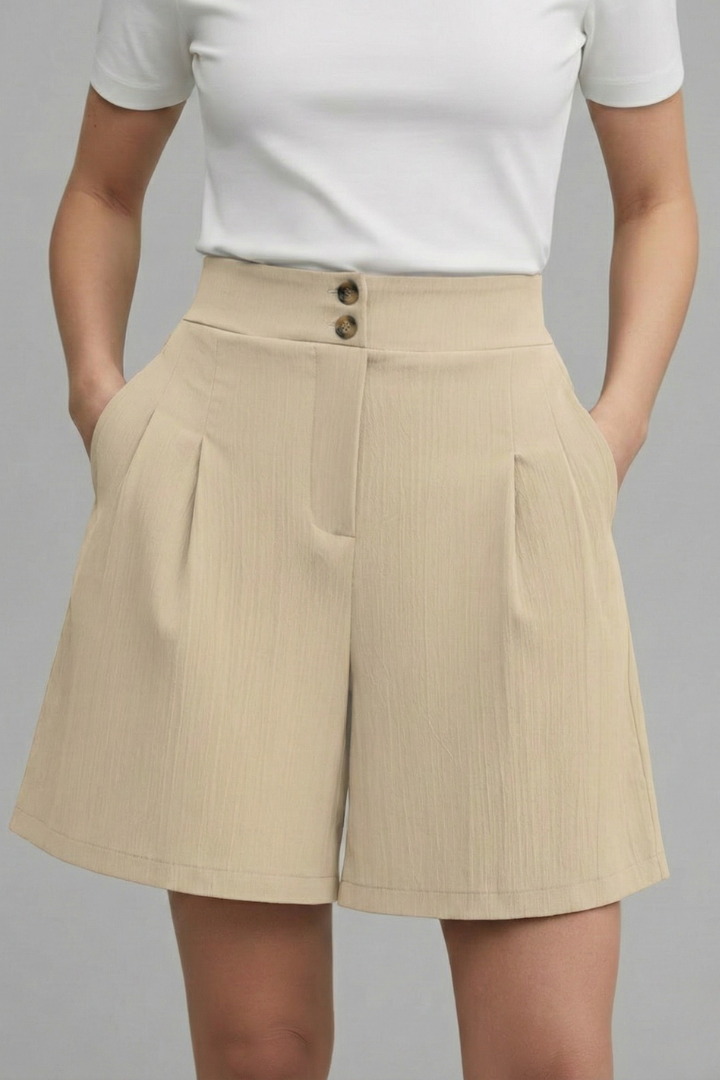 Women's High Waist Wide Leg Shorts