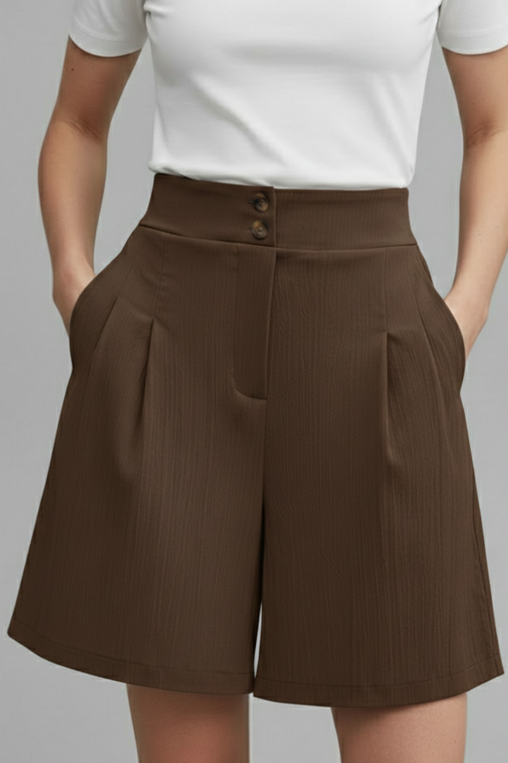 Women's High Waist Wide Leg Shorts