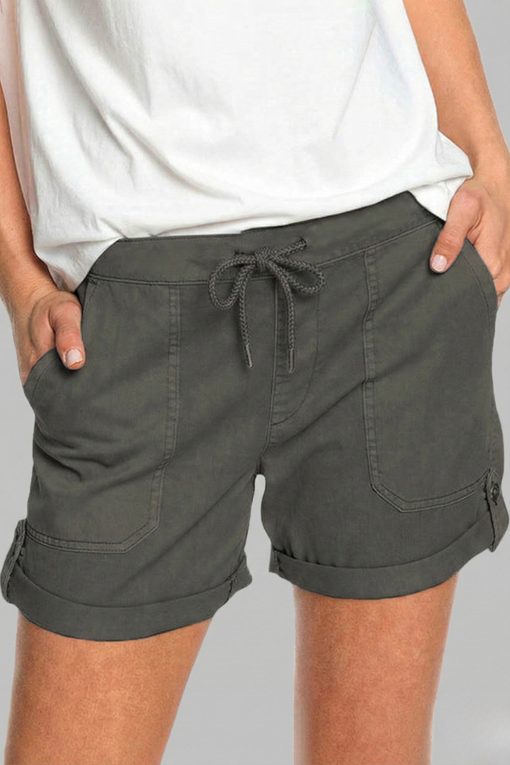 Women's Casual Drawstring Pocket Shorts