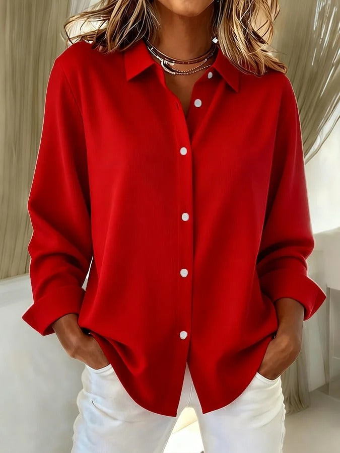 Women's Blouse Soft Fabric Flattering Fit Versatile Design for Casual and Formal Occasions 2