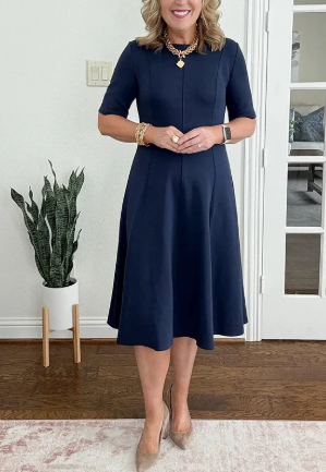 Women's A-Line Summer Dress Short Sleeve Casual