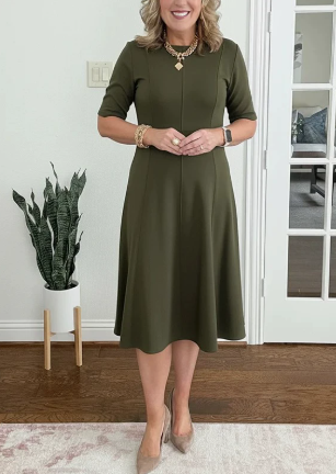 Women's A-Line Summer Dress Short Sleeve Casual