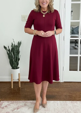 Women's A-Line Summer Dress Short Sleeve Casual