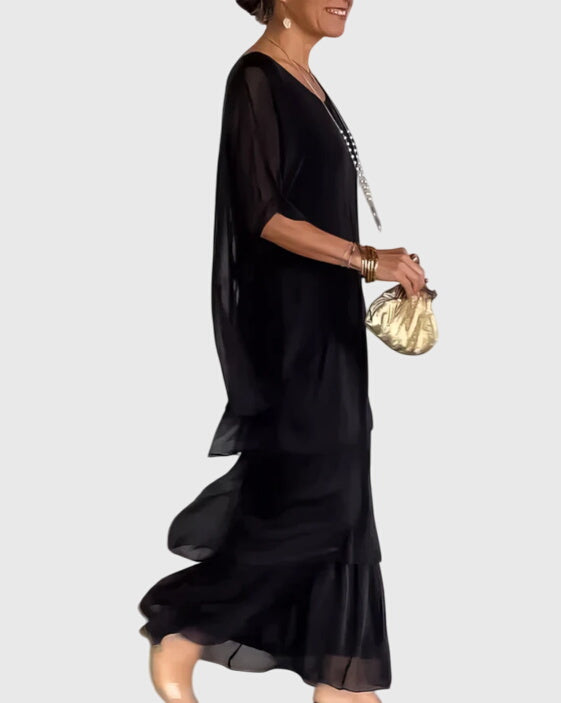 Women's Elegant Dress Lightweight Breathable Fabric Flowing Silhouette 3