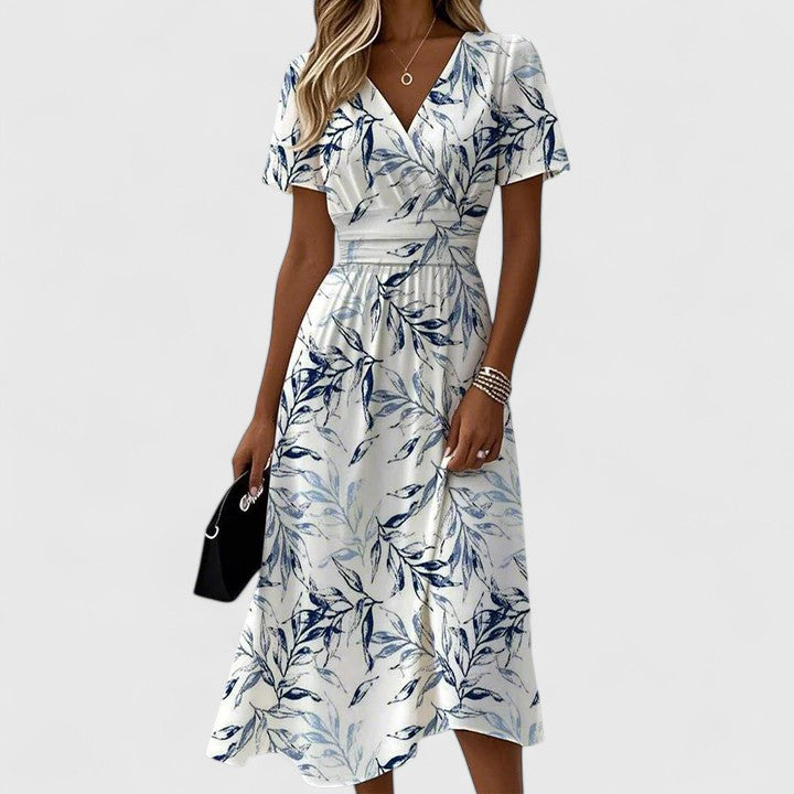 Women's Elegant Dress V-Neck Lightweight Timeless Design 1