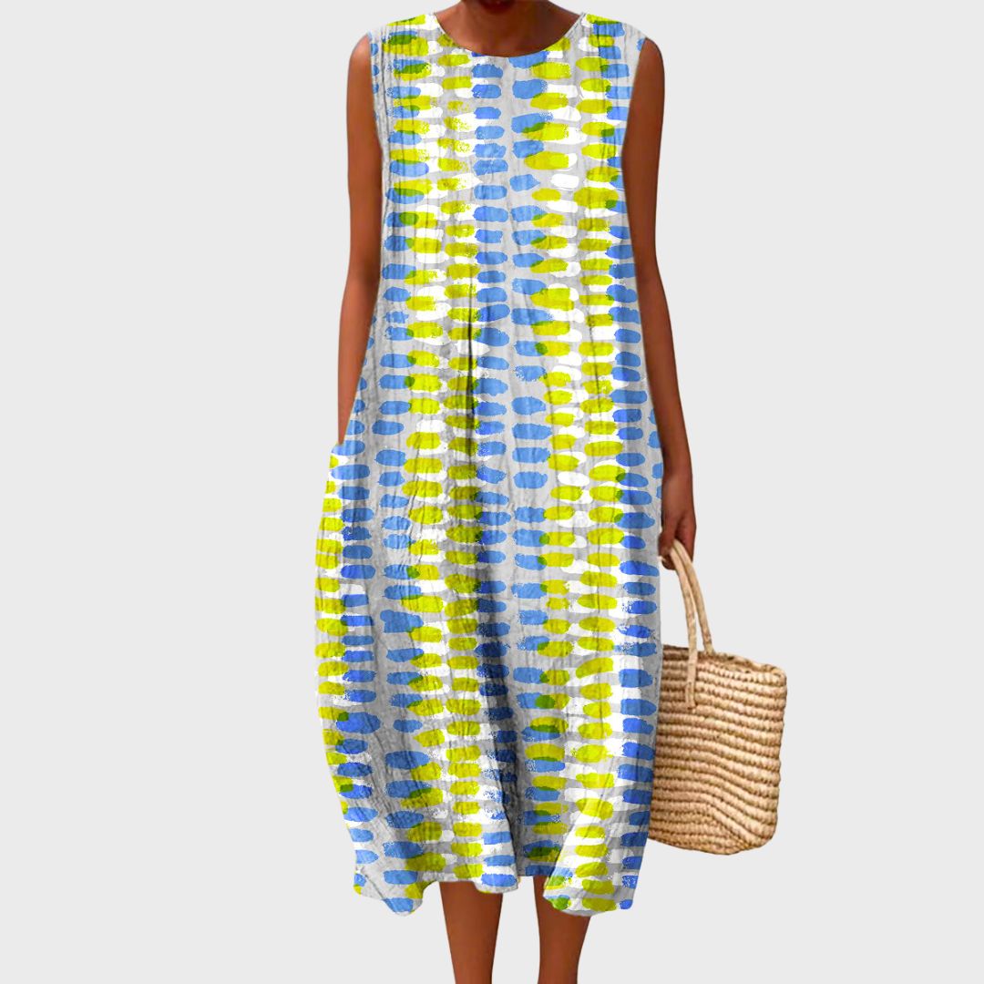 Women's Flowing Knee-Length Dress Relaxed Fit Versatile Wear 1