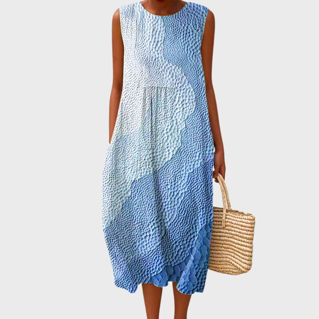 Women's Flowing Knee-Length Dress Relaxed Fit Versatile Wear 2