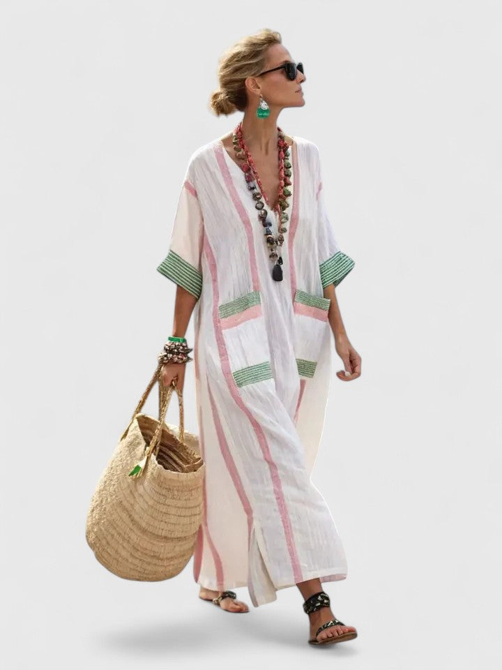 Women's Maxi Dress Cotton Relaxed Fit Elegant Design Casual Formal 0