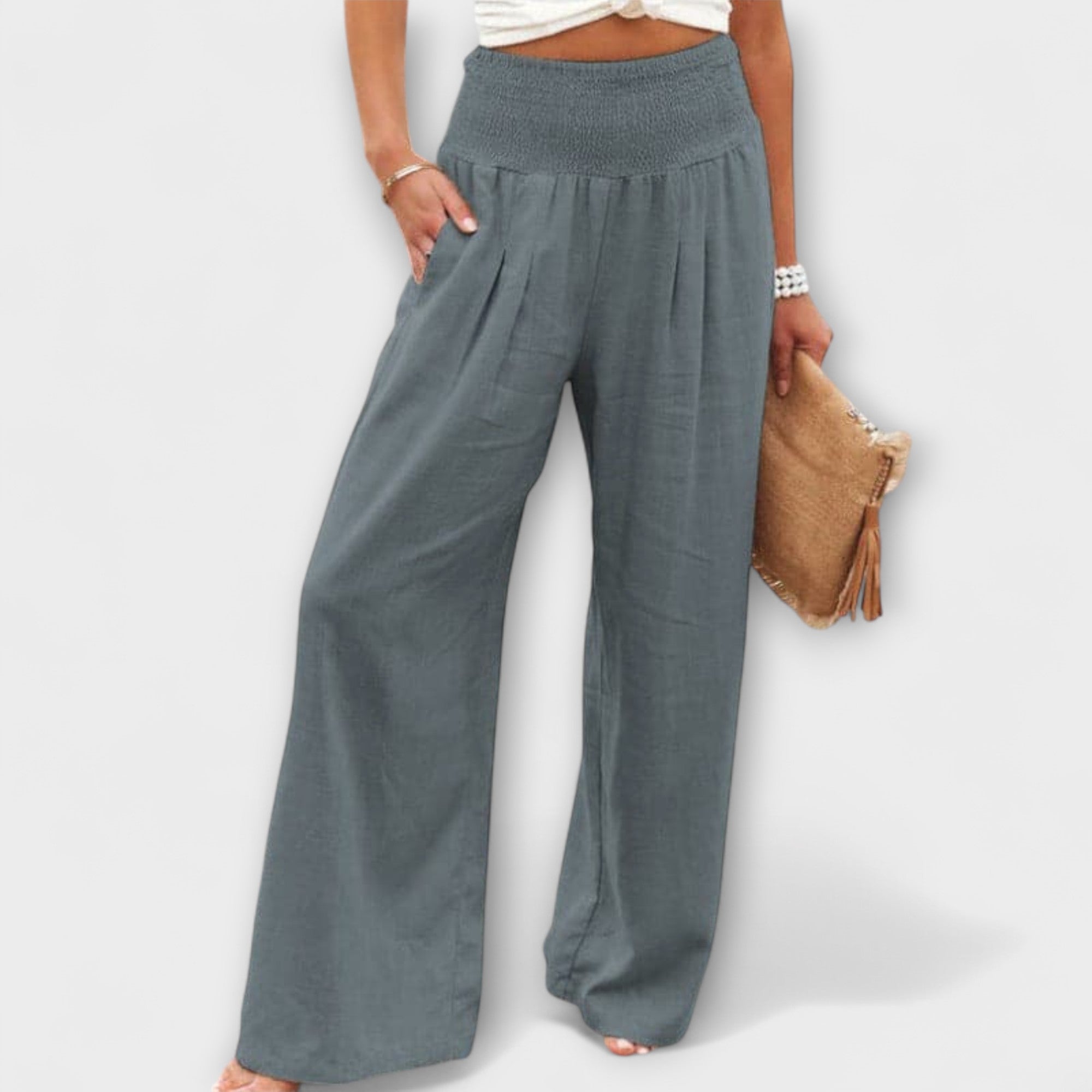 Women's Pants Wide Leg Mid-Rise Relaxed Fit for Casual and Dressy Occasions 10