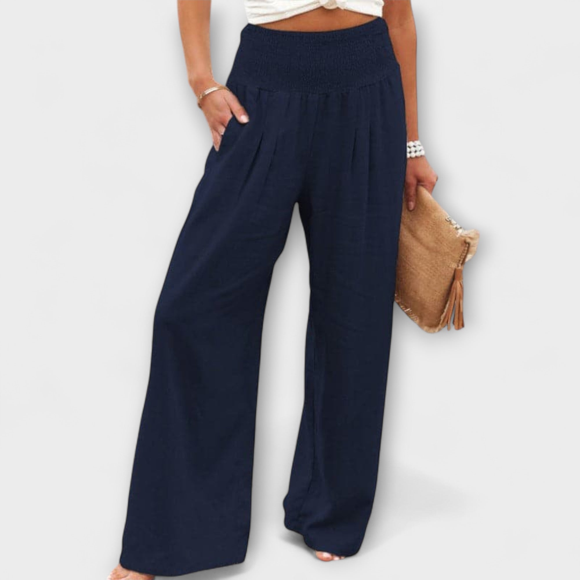 Women's Pants Wide Leg Mid-Rise Relaxed Fit for Casual and Dressy Occasions 8