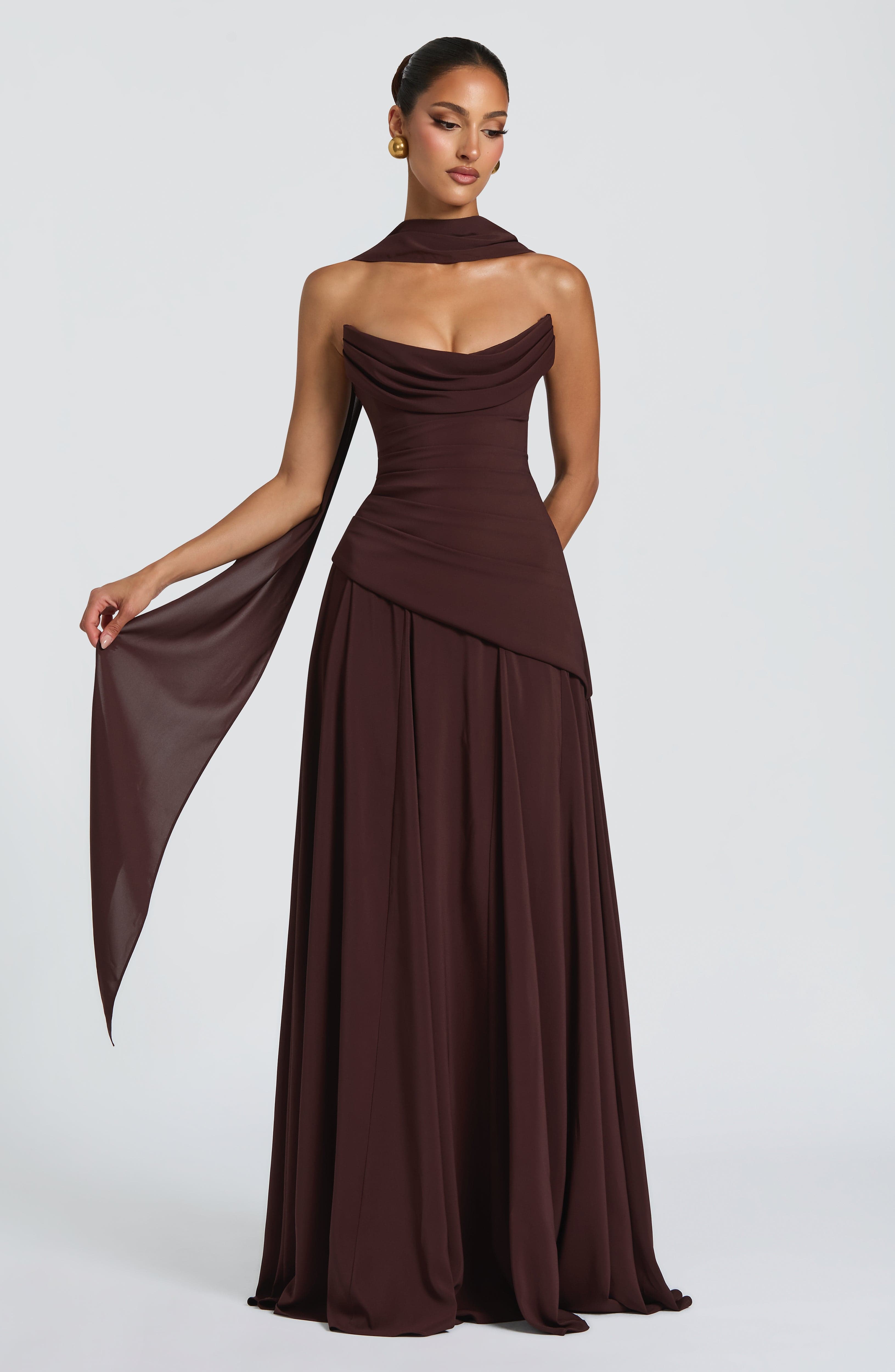 Womens Dress Satin Strapless Maxi Formal Evening Gown 3
