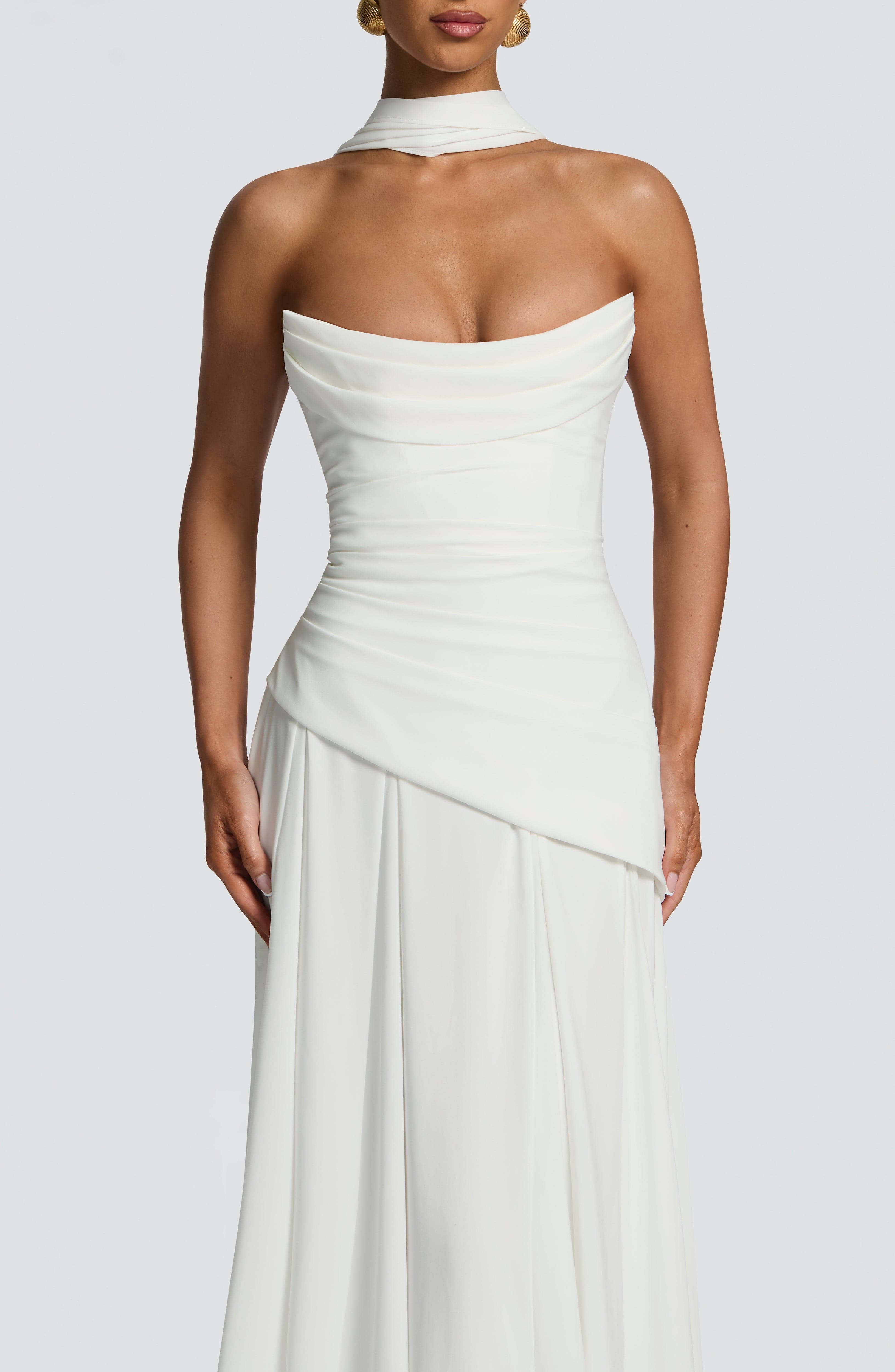 Womens Dress Satin Strapless Maxi Formal Evening Gown 8