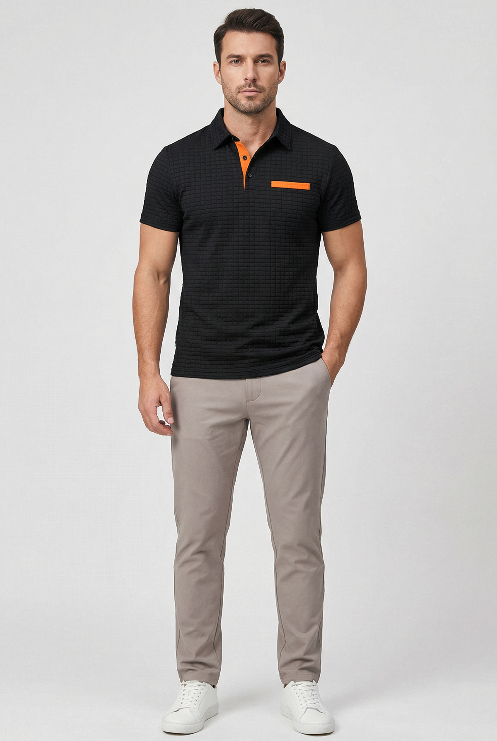 Men's Polo Shirt Cotton Short Sleeve Casual Fit