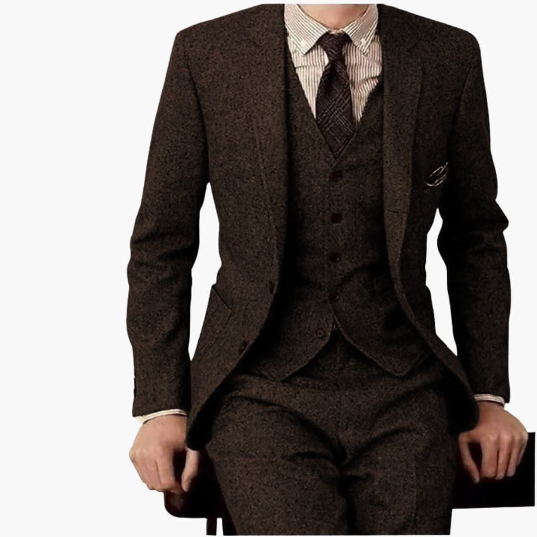 Men's Slim Fit Three-Piece Formal Wedding Suit