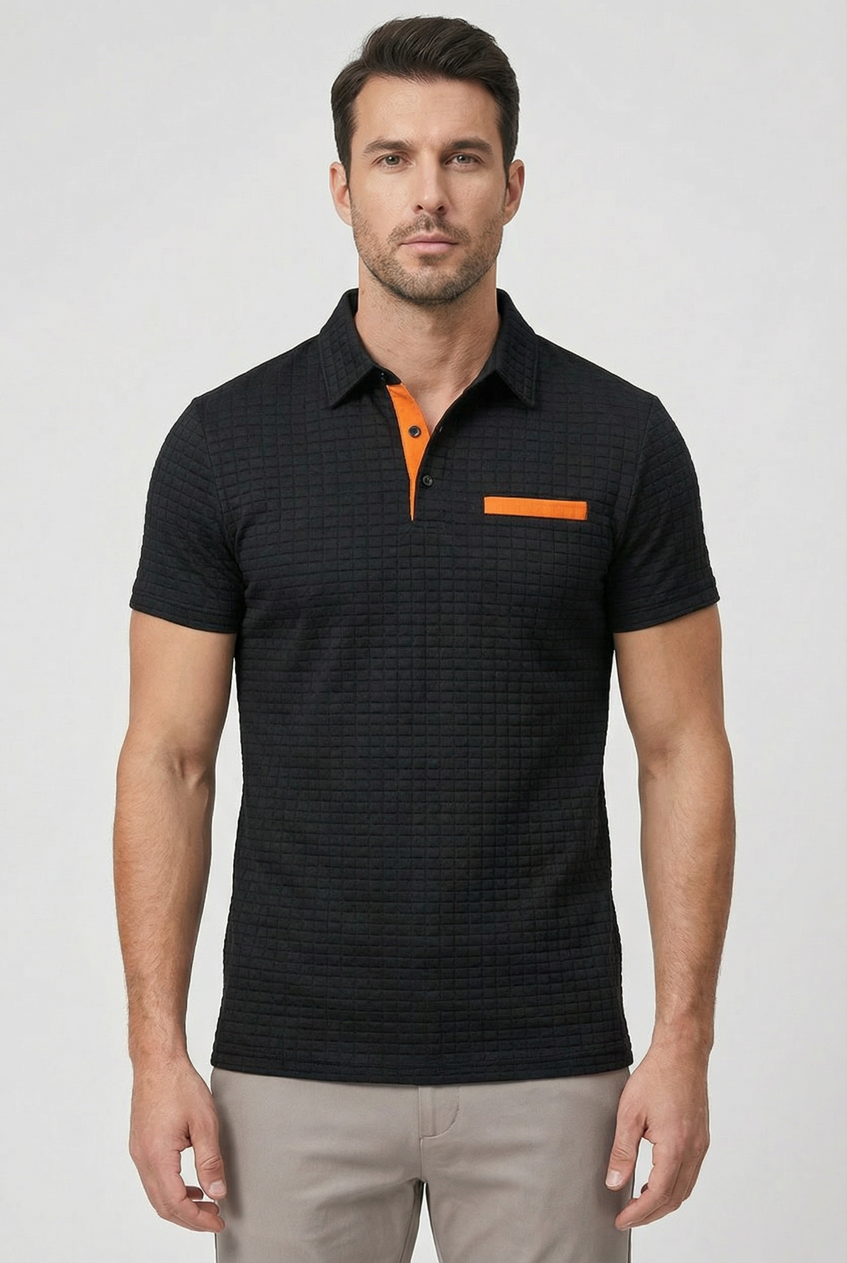Men's Polo Shirt Cotton Short Sleeve Casual Fit