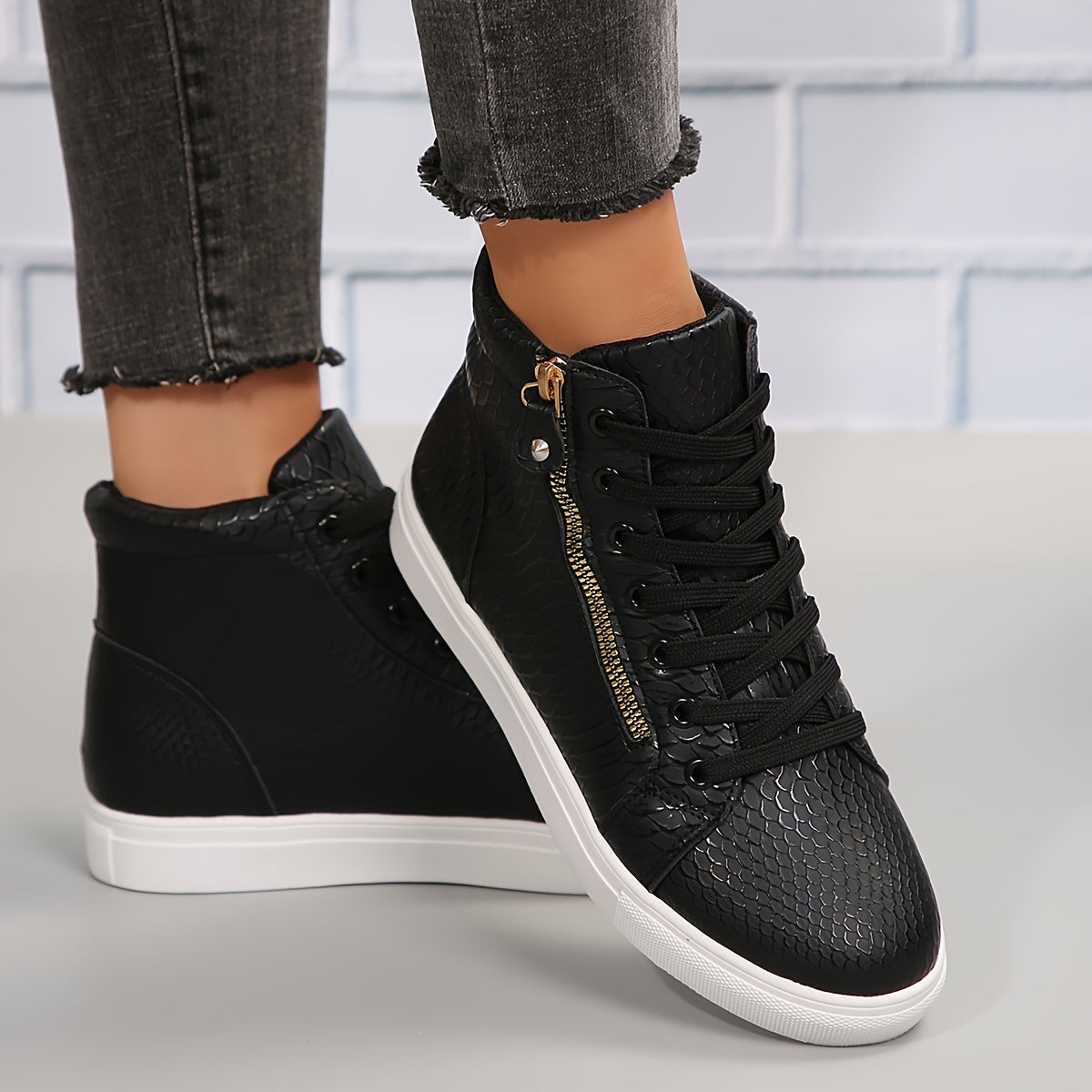 Women's High-Top Sneakers | Casual Style | Slip-On Design