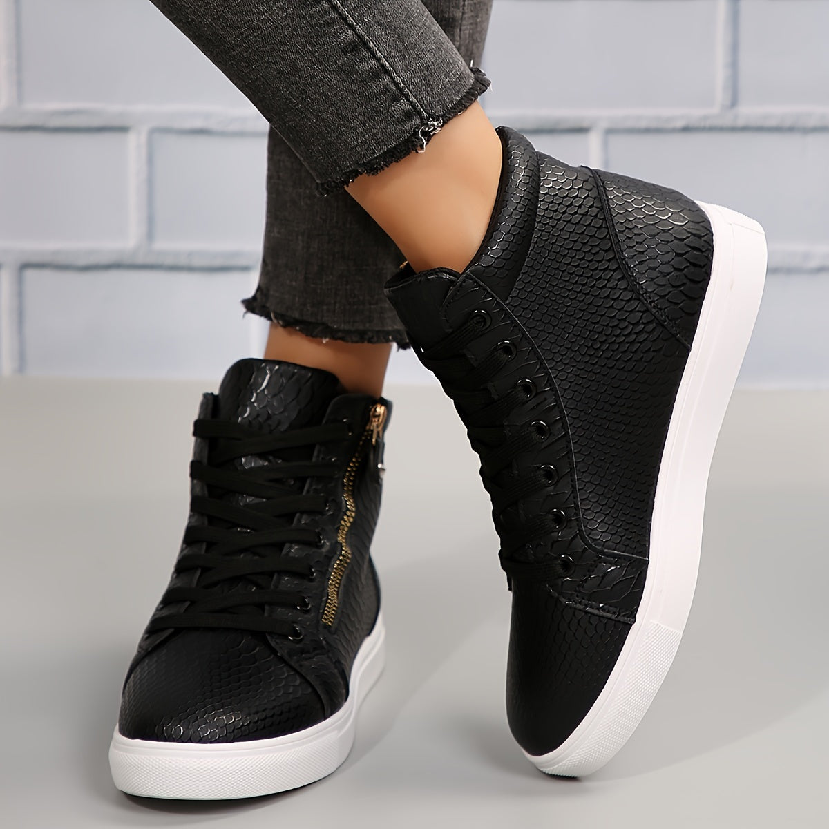 Women's High-Top Sneakers | Casual Style | Slip-On Design
