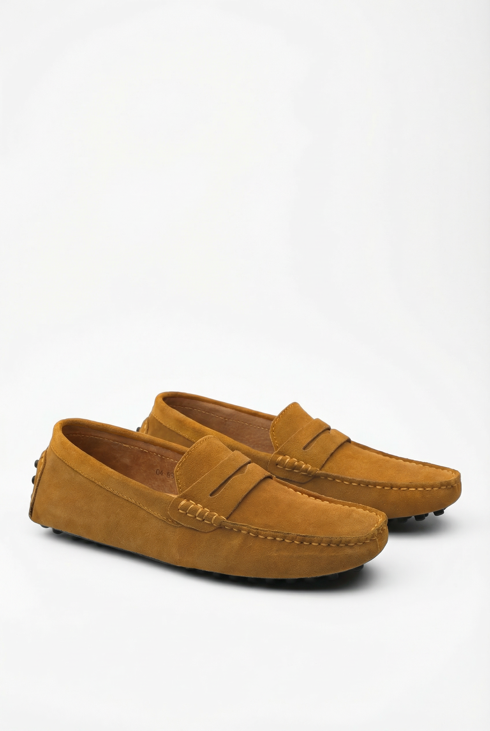 Men's Suede Loafers Slip-On Brown Casual Shoes