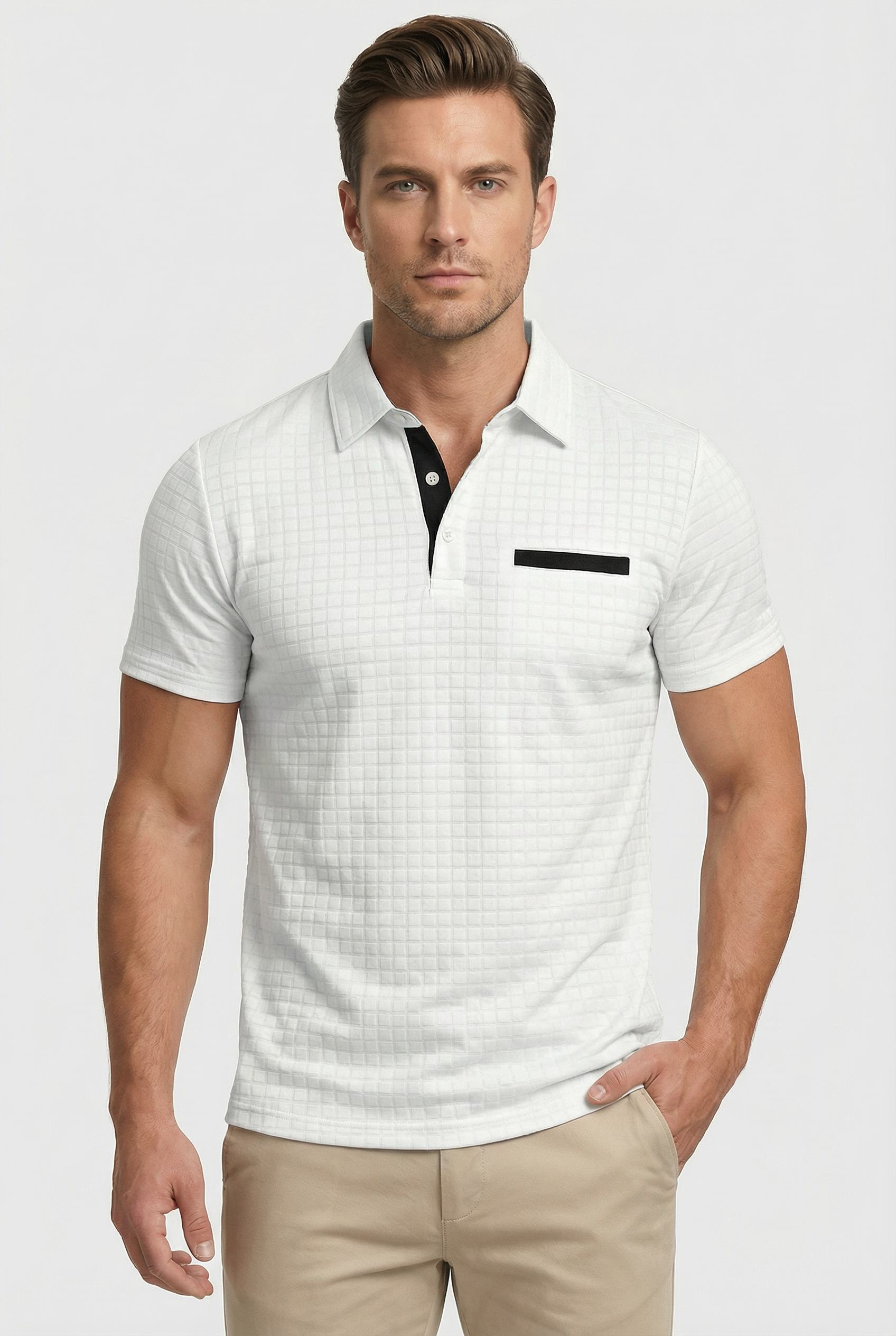 Men's Polo Shirt Cotton Short Sleeve Casual Fit