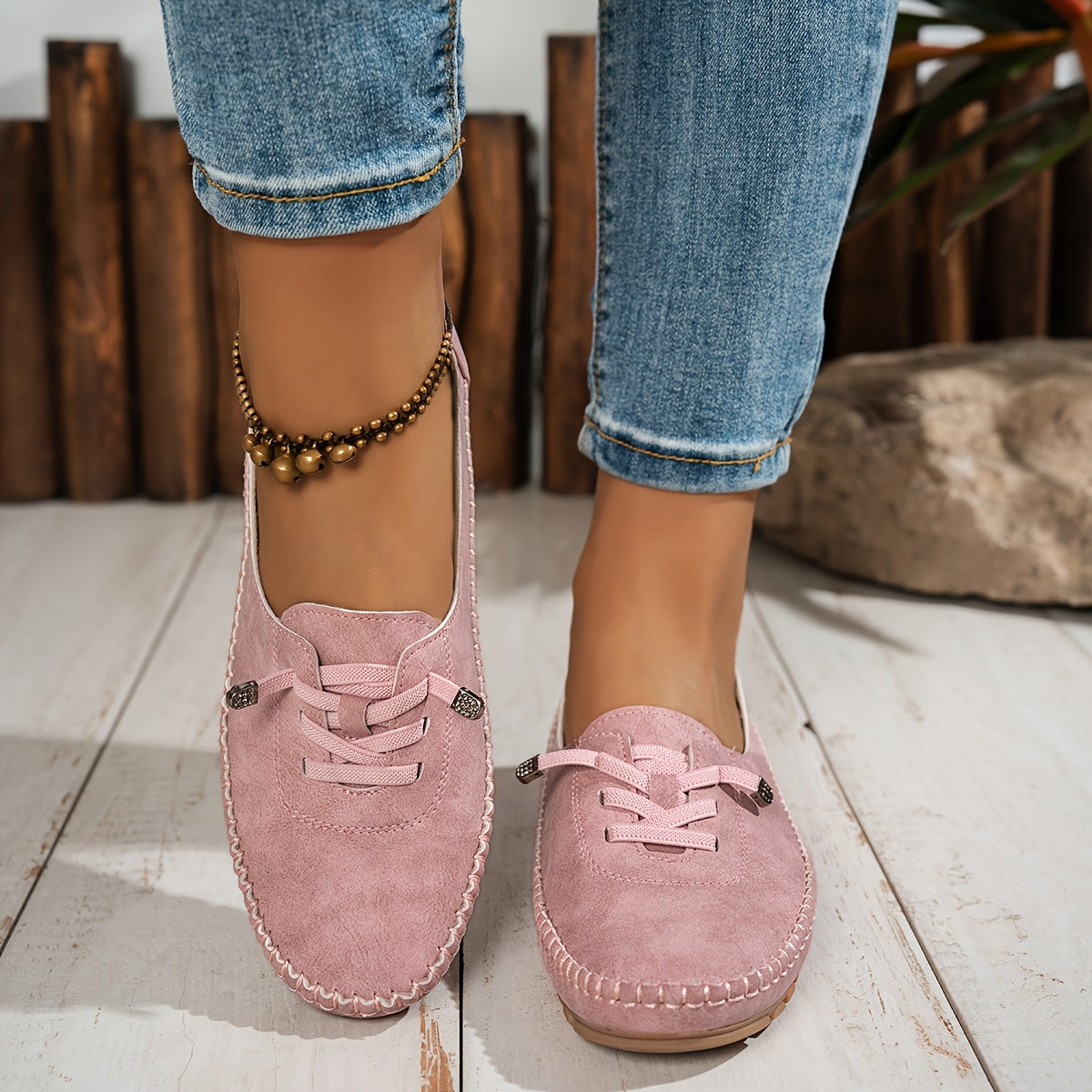 Women's Lace-Up Comfort Loafers Casual Footwear