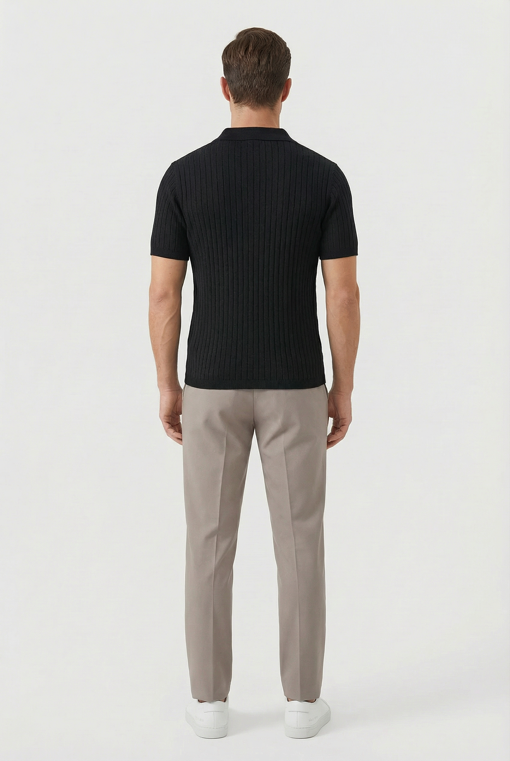 Men's Polo Shirt Cotton Knitted Short Sleeve
