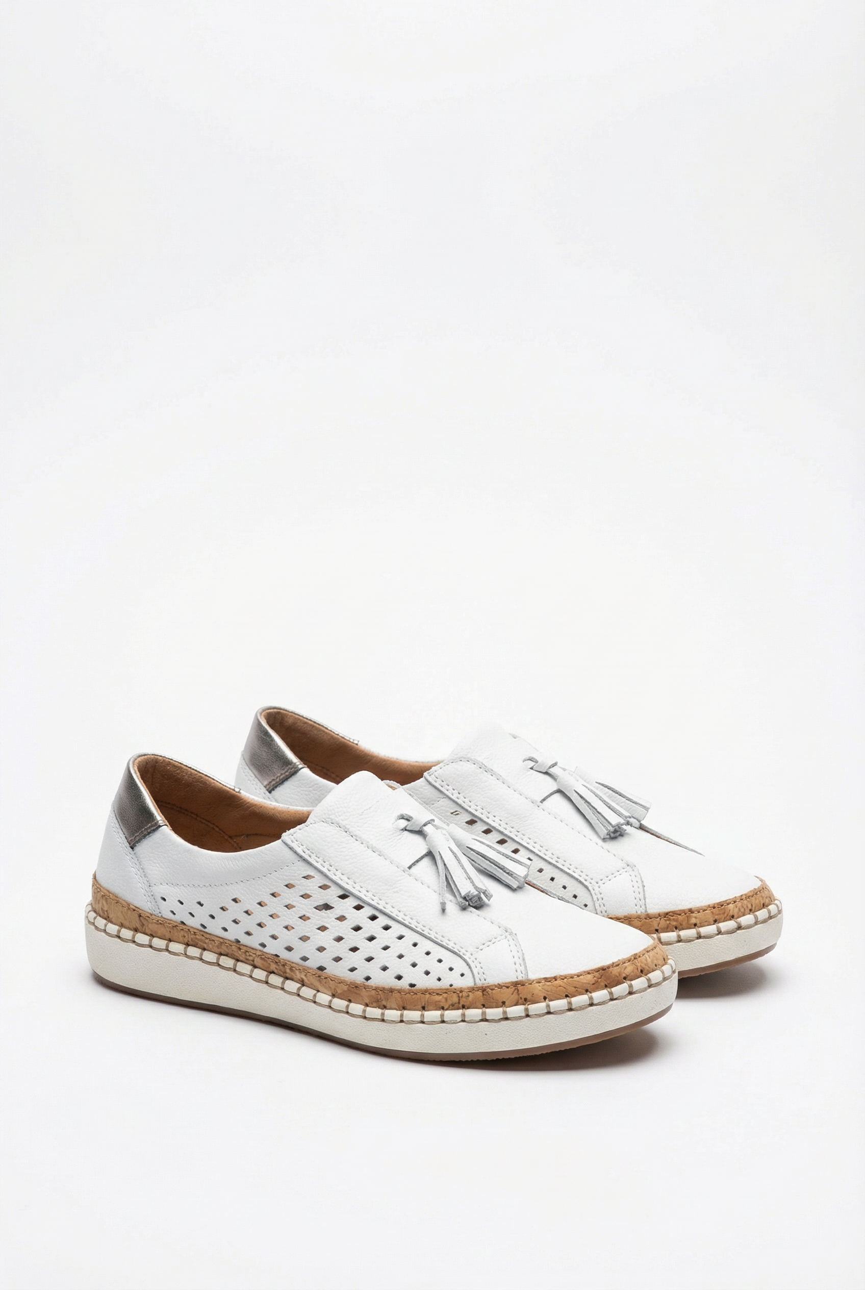 Women's Slip-On Shoes Vegan Leather Perforated Casual