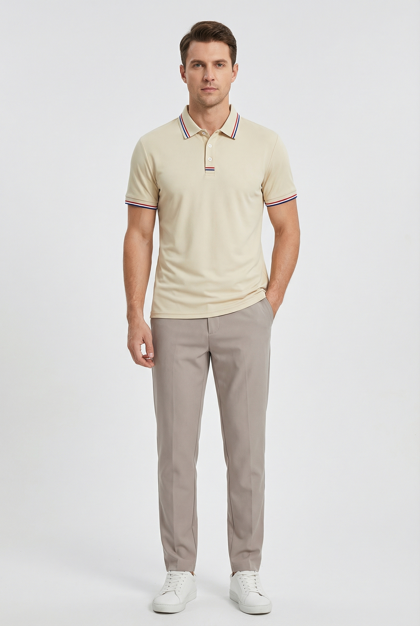 Men's Polo Shirt Quick-Drying Cotton Short Sleeve Casual Active Wear