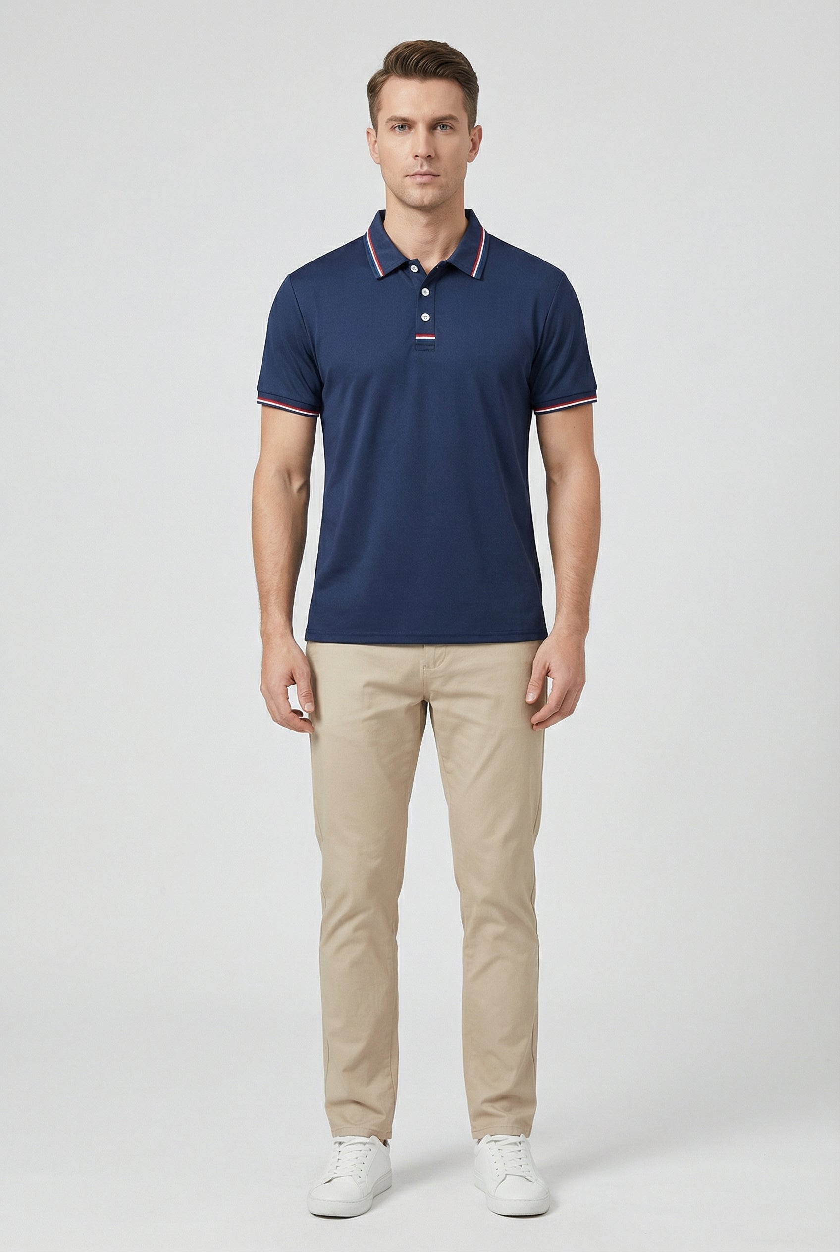 Men's Polo Shirt Quick-Drying Cotton Short Sleeve Casual Active Wear