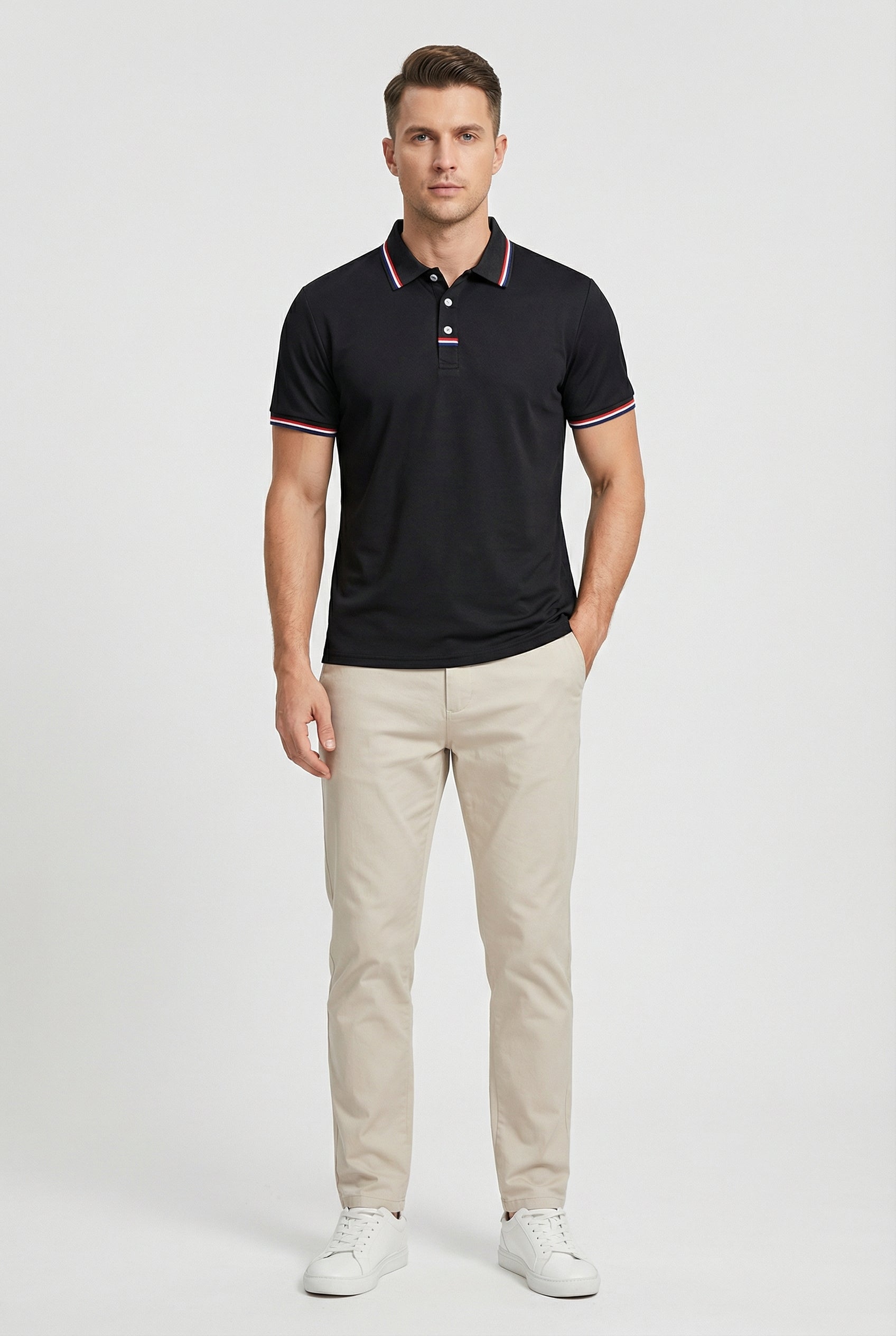 Men's Polo Shirt Quick-Drying Cotton Short Sleeve Casual Active Wear