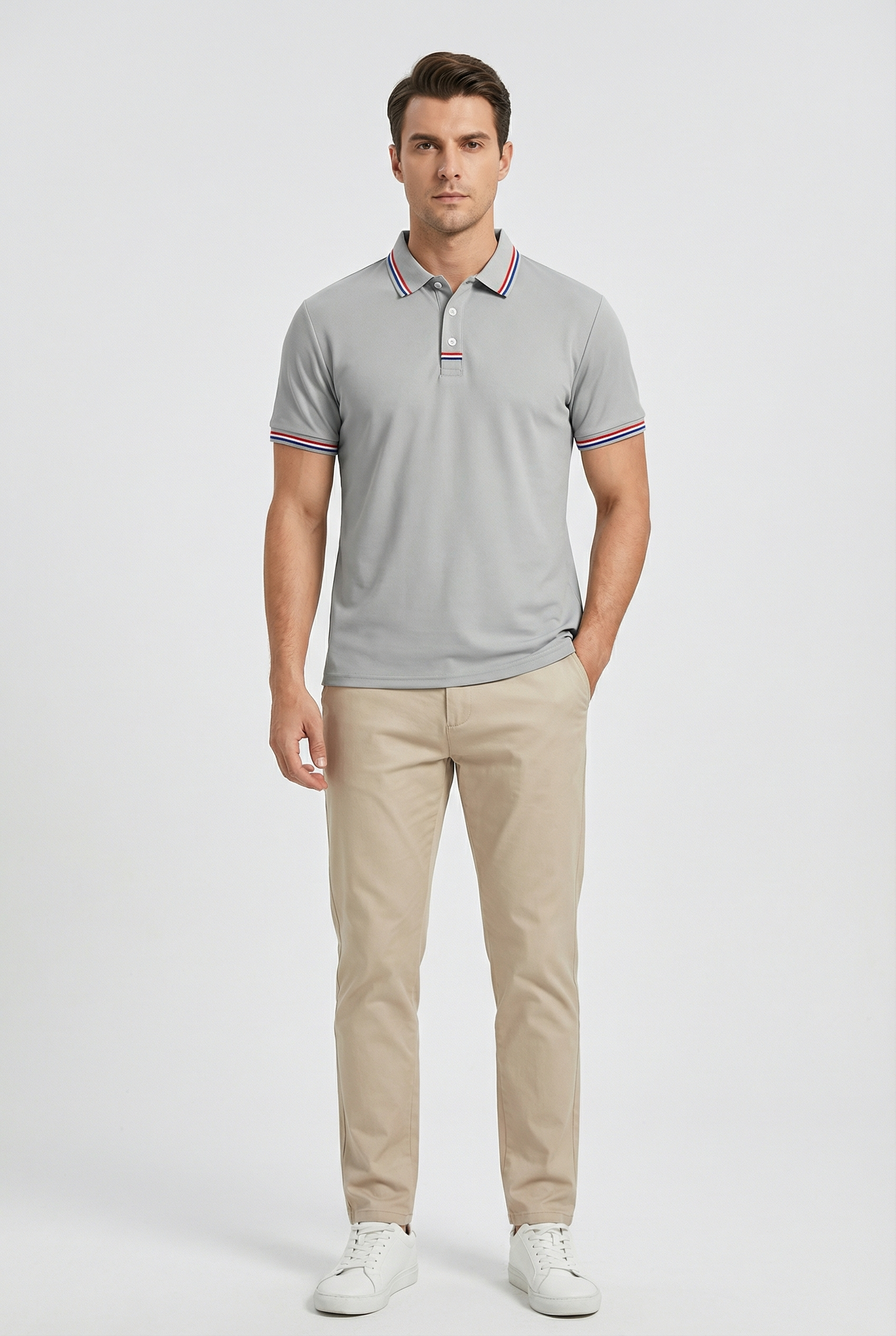 Men's Polo Shirt Quick-Drying Cotton Short Sleeve Casual Active Wear
