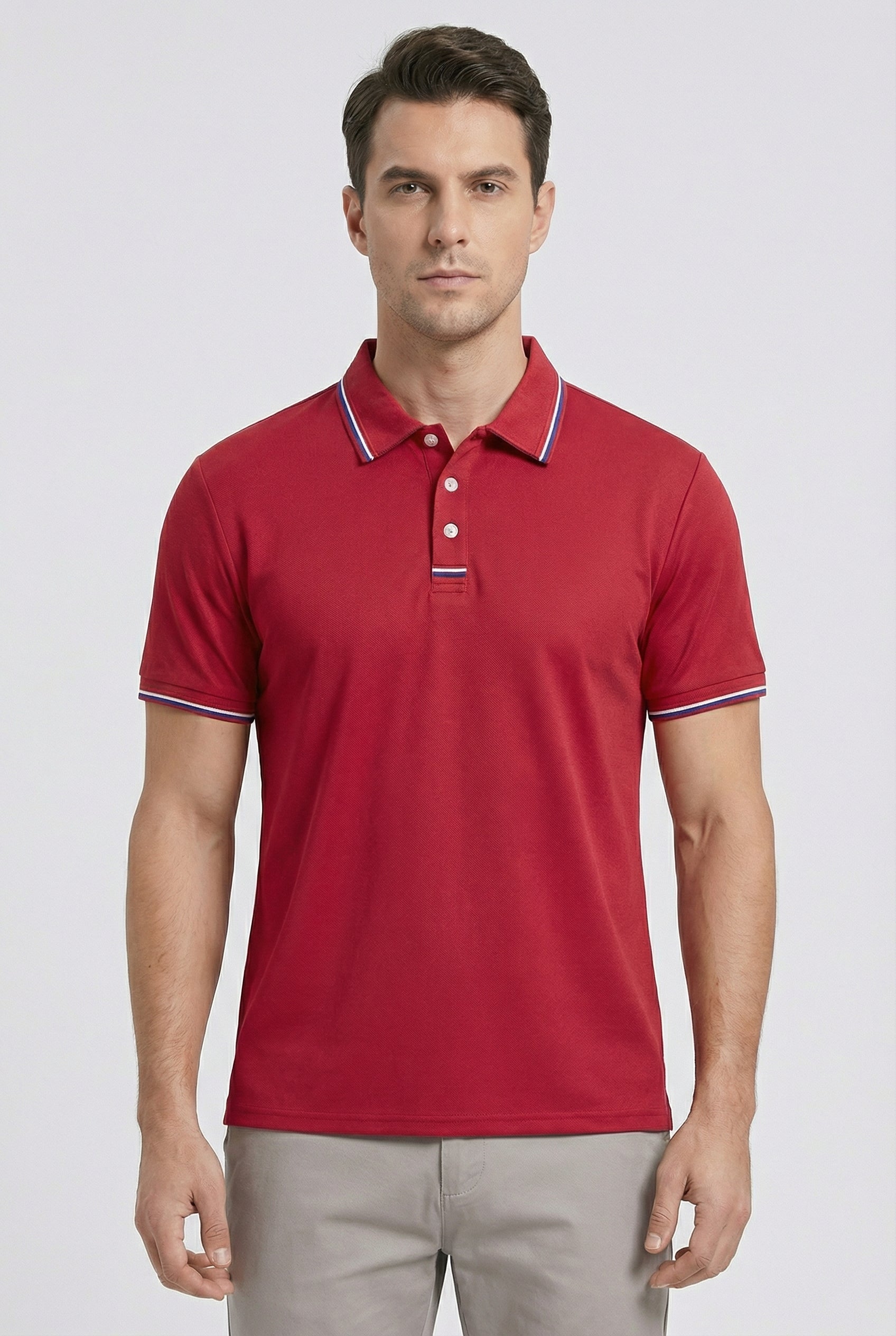 Men's Polo Shirt Quick-Drying Cotton Short Sleeve Casual Active Wear
