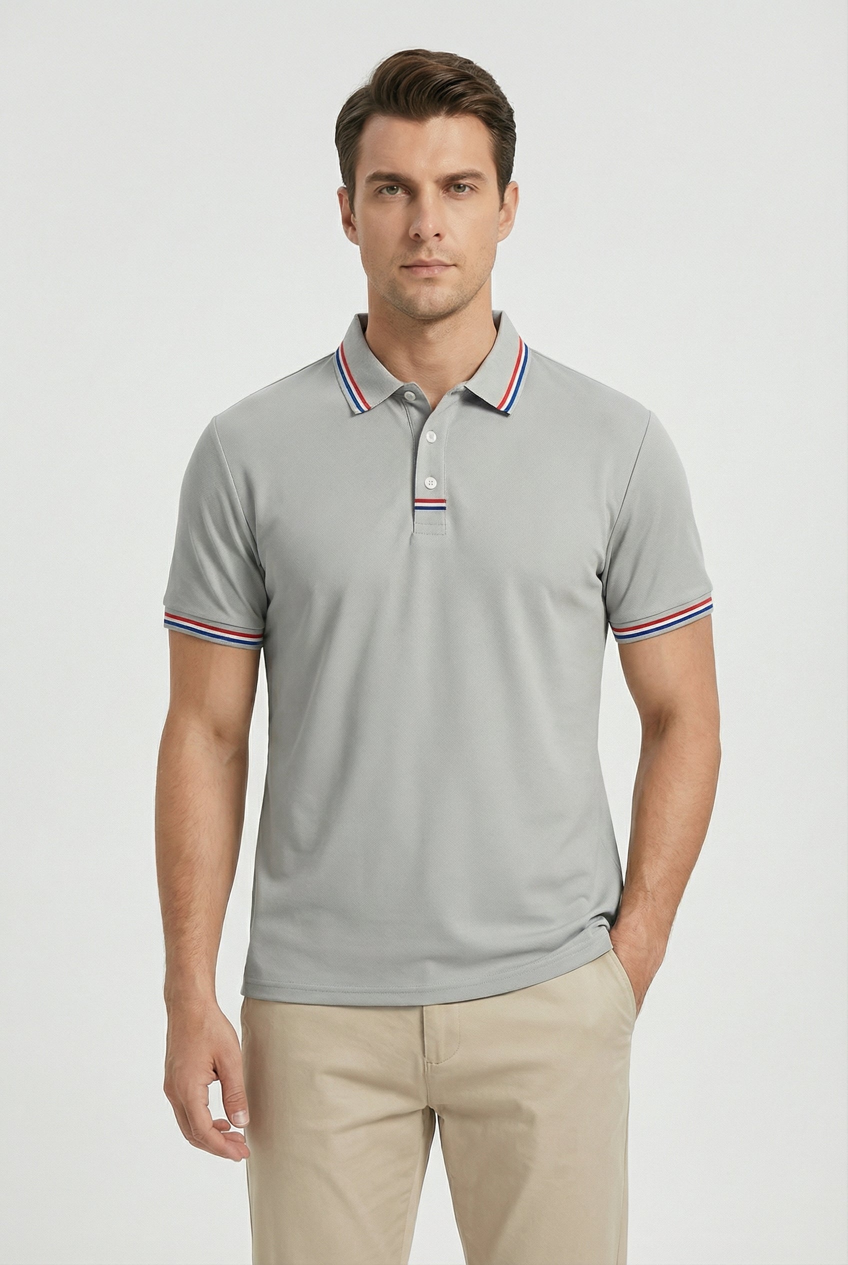 Men's Polo Shirt Quick-Drying Cotton Short Sleeve Casual Active Wear